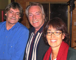 Frank with the story producers Mike Featherstone and Catherine Hunter